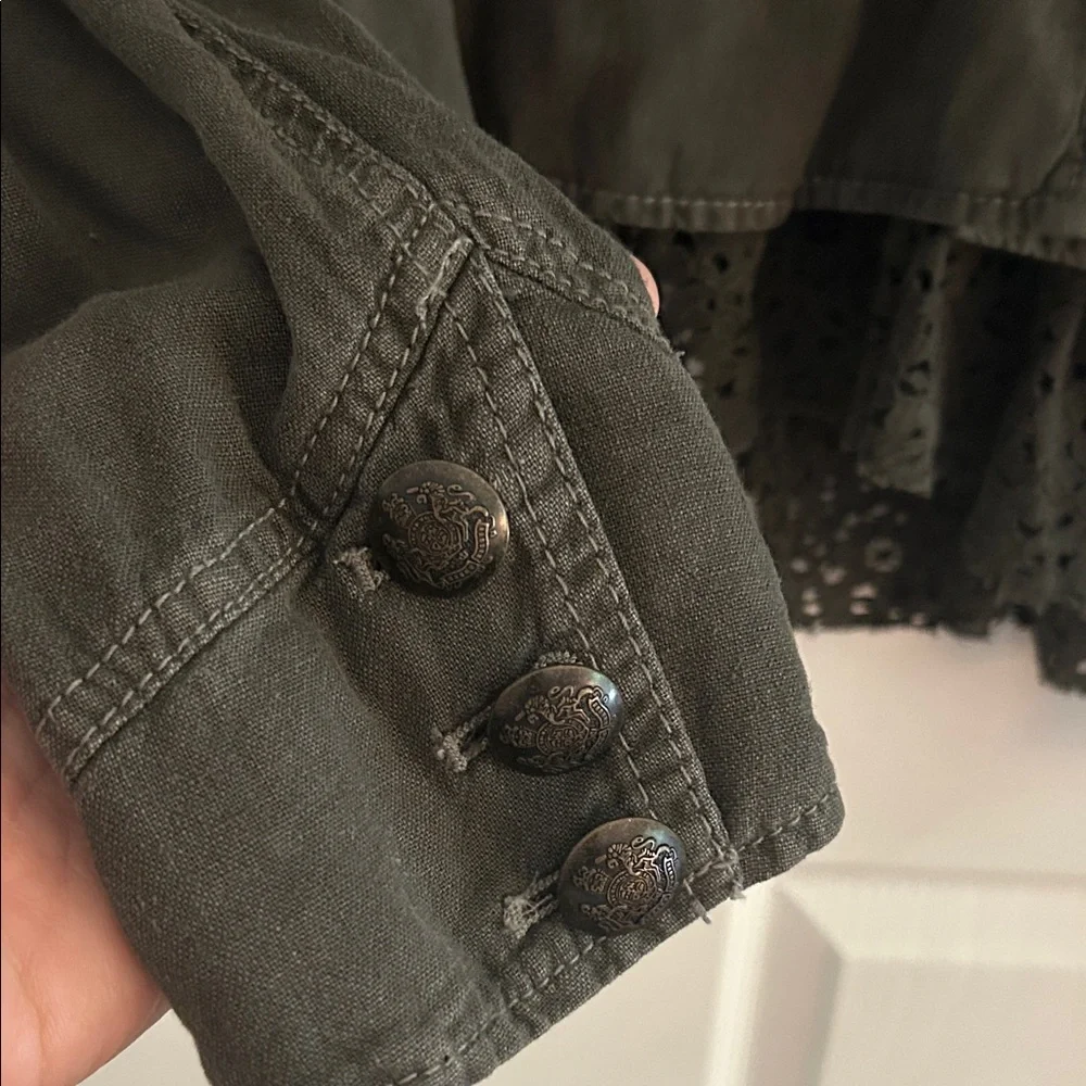 Free People Dark Green Utility Jacket - Picture 7 of 8